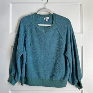 Umgee Vintage Boucle Turquoise Sweater
